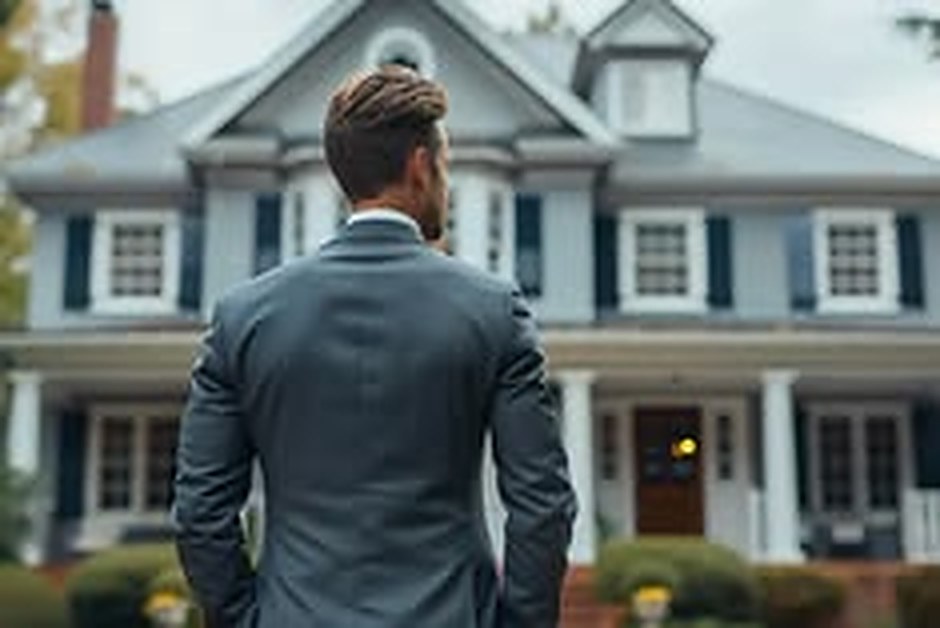 Man standing in front of a house — Lending Buddy home loans